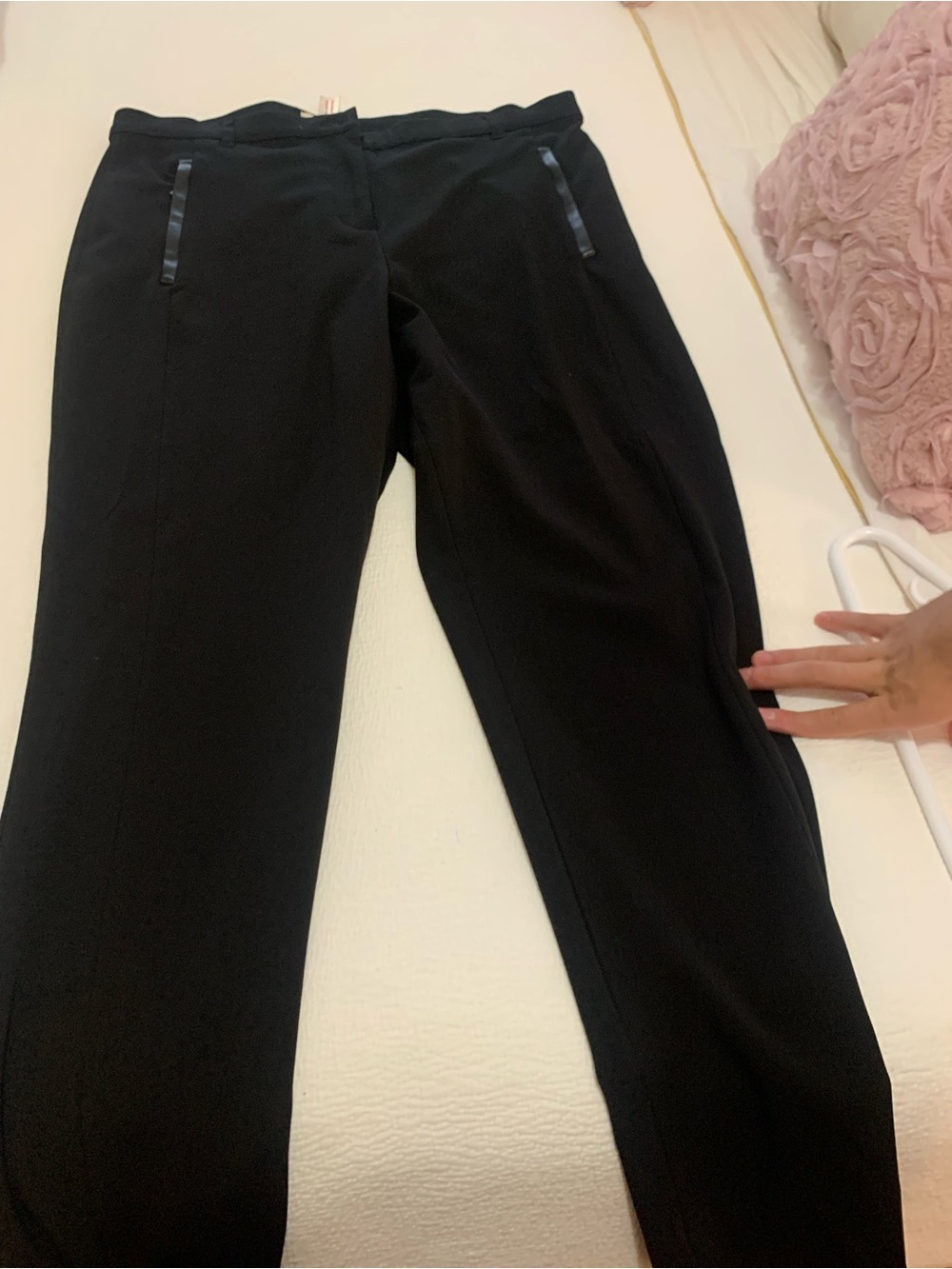 Aura Black Straight-Leg Women's Dress Pants